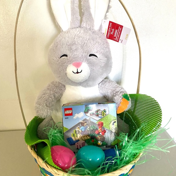 Lego | Toys | Nwt 2 Plush Easter Rabbit And Legos | Poshmark